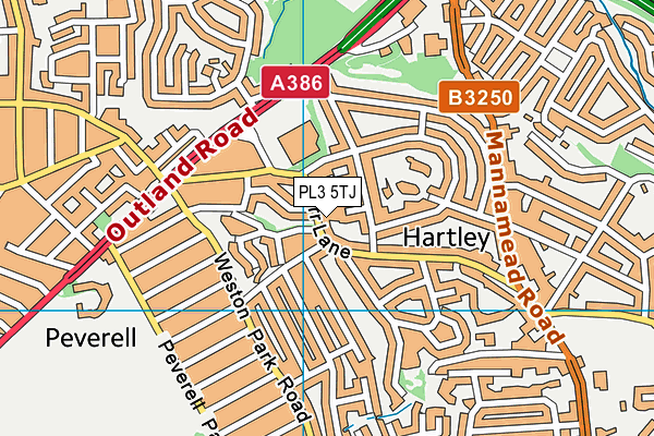 PL3 5TJ map - OS VectorMap District (Ordnance Survey)