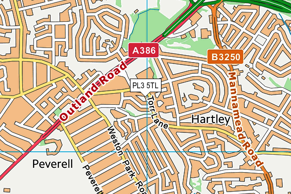 PL3 5TL map - OS VectorMap District (Ordnance Survey)