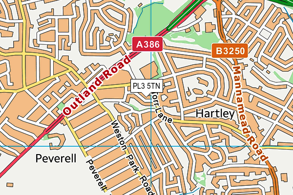 PL3 5TN map - OS VectorMap District (Ordnance Survey)