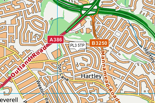 PL3 5TP map - OS VectorMap District (Ordnance Survey)