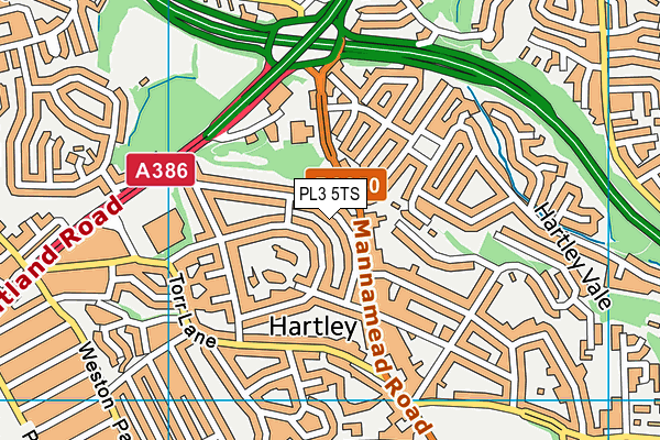 PL3 5TS map - OS VectorMap District (Ordnance Survey)