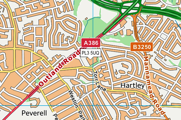 PL3 5UQ map - OS VectorMap District (Ordnance Survey)