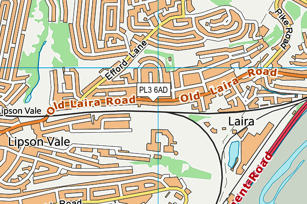 PL3 6AD map - OS VectorMap District (Ordnance Survey)