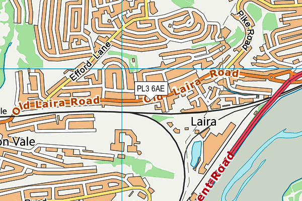 PL3 6AE map - OS VectorMap District (Ordnance Survey)