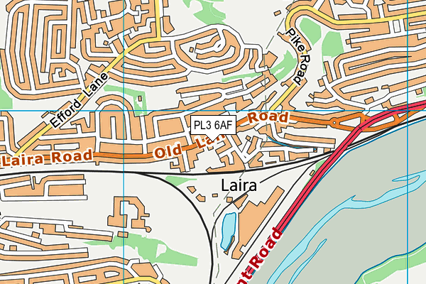 PL3 6AF map - OS VectorMap District (Ordnance Survey)