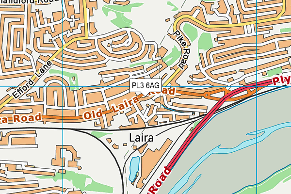 PL3 6AG map - OS VectorMap District (Ordnance Survey)