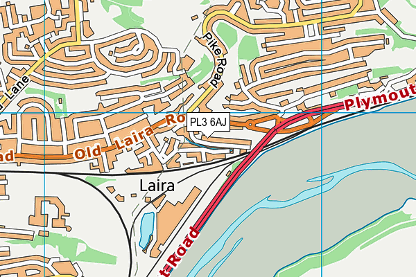 PL3 6AJ map - OS VectorMap District (Ordnance Survey)