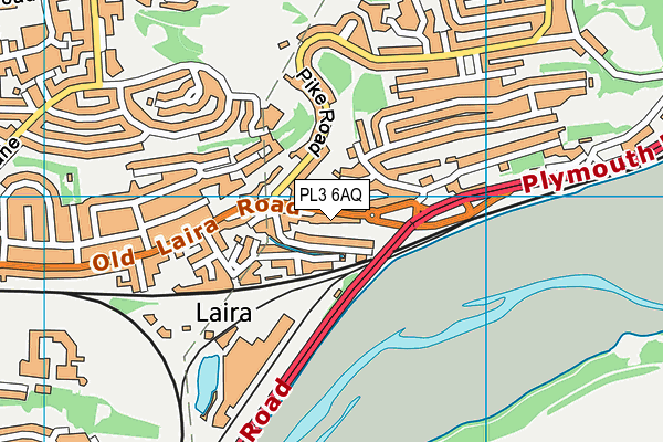 PL3 6AQ map - OS VectorMap District (Ordnance Survey)