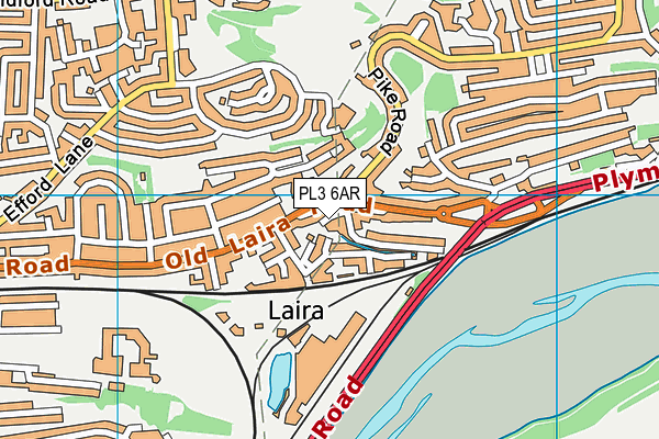 PL3 6AR map - OS VectorMap District (Ordnance Survey)