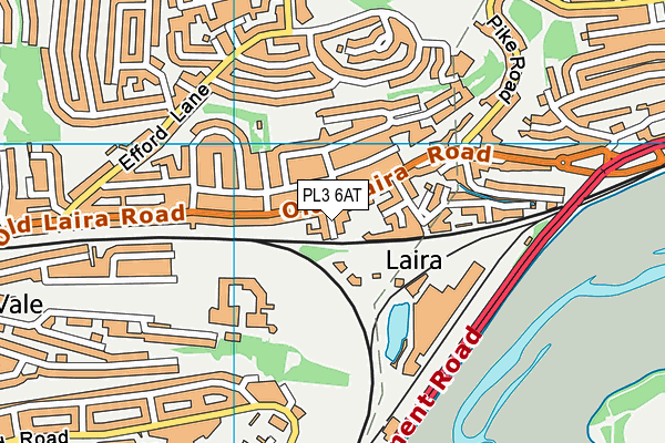 PL3 6AT map - OS VectorMap District (Ordnance Survey)