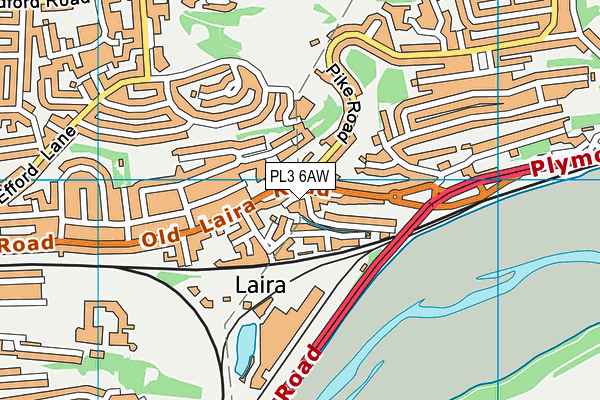 PL3 6AW map - OS VectorMap District (Ordnance Survey)