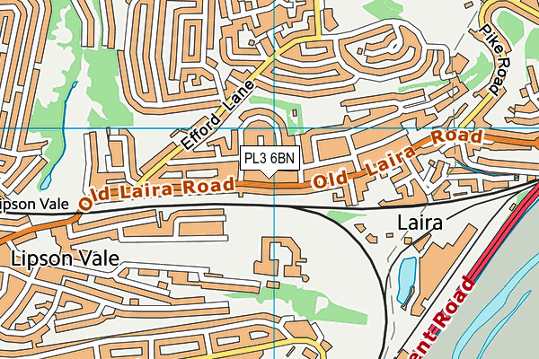 PL3 6BN map - OS VectorMap District (Ordnance Survey)