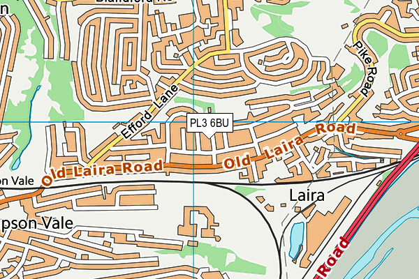 PL3 6BU map - OS VectorMap District (Ordnance Survey)