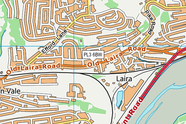 PL3 6BW map - OS VectorMap District (Ordnance Survey)