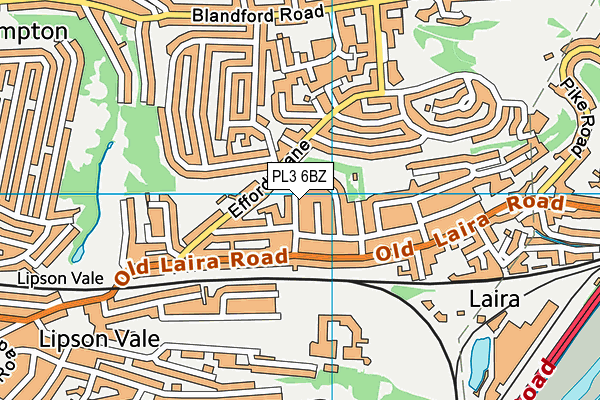 PL3 6BZ map - OS VectorMap District (Ordnance Survey)