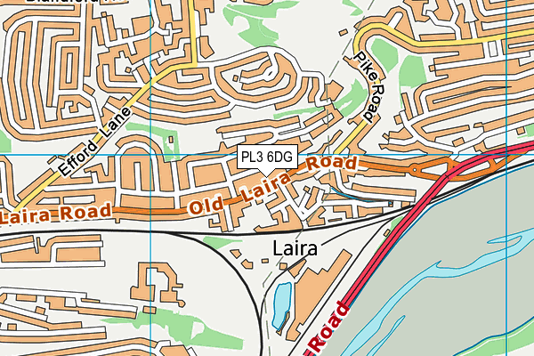 PL3 6DG map - OS VectorMap District (Ordnance Survey)