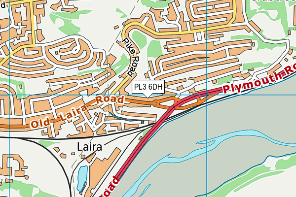 PL3 6DH map - OS VectorMap District (Ordnance Survey)