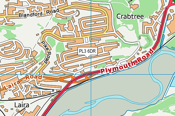 PL3 6DR map - OS VectorMap District (Ordnance Survey)