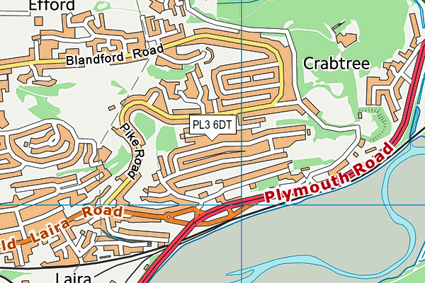 PL3 6DT map - OS VectorMap District (Ordnance Survey)