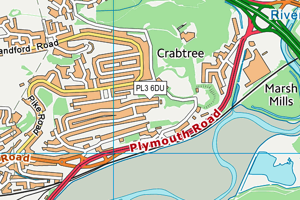 PL3 6DU map - OS VectorMap District (Ordnance Survey)