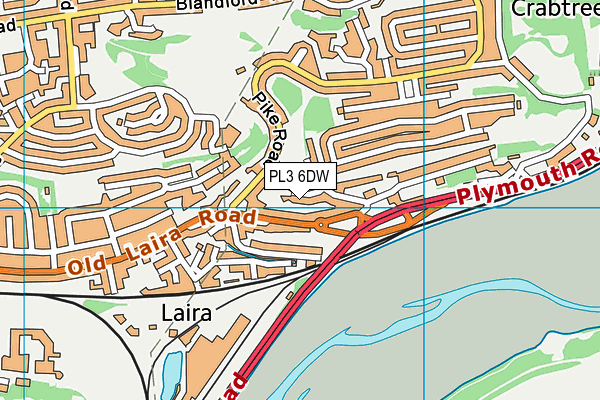 PL3 6DW map - OS VectorMap District (Ordnance Survey)