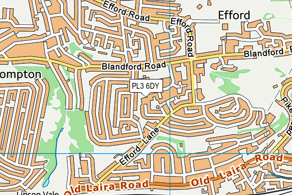 PL3 6DY map - OS VectorMap District (Ordnance Survey)