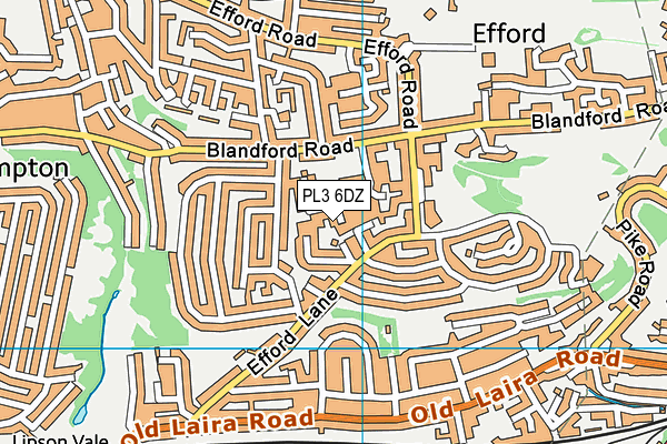 PL3 6DZ map - OS VectorMap District (Ordnance Survey)