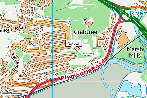 PL3 6EH map - OS VectorMap District (Ordnance Survey)