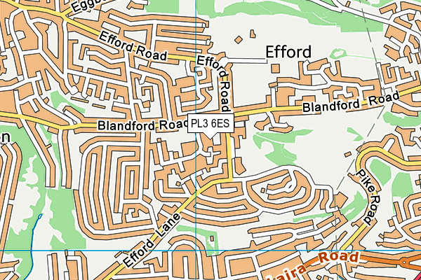 PL3 6ES map - OS VectorMap District (Ordnance Survey)