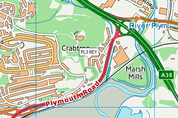 PL3 6EY map - OS VectorMap District (Ordnance Survey)