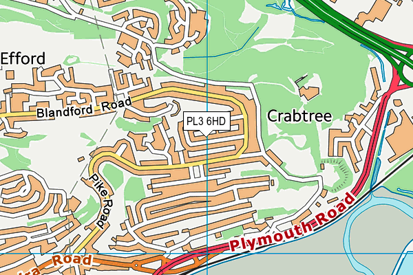 PL3 6HD map - OS VectorMap District (Ordnance Survey)