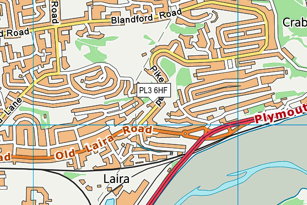 PL3 6HF map - OS VectorMap District (Ordnance Survey)