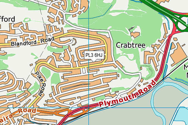 PL3 6HJ map - OS VectorMap District (Ordnance Survey)