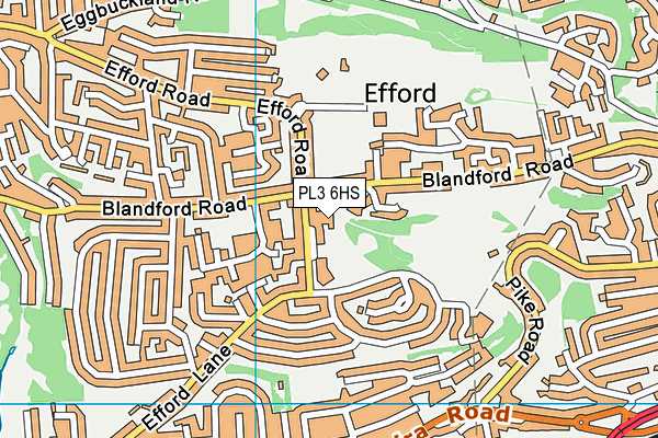 PL3 6HS map - OS VectorMap District (Ordnance Survey)