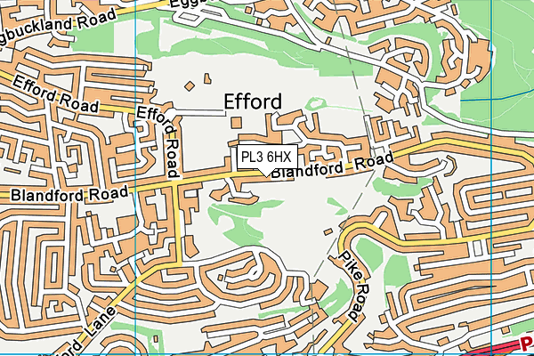 PL3 6HX map - OS VectorMap District (Ordnance Survey)