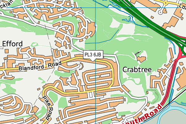 PL3 6JB map - OS VectorMap District (Ordnance Survey)