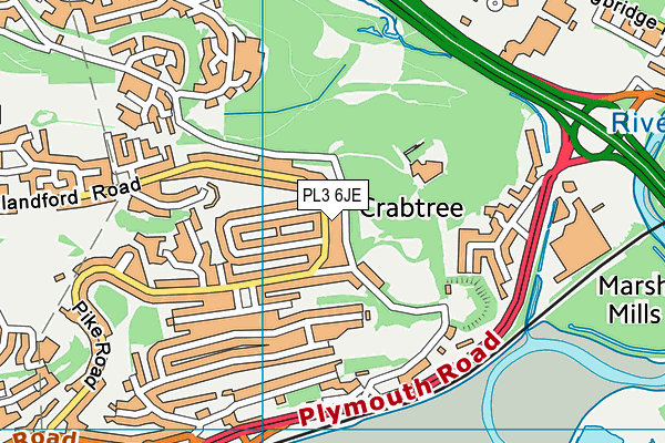 PL3 6JE map - OS VectorMap District (Ordnance Survey)