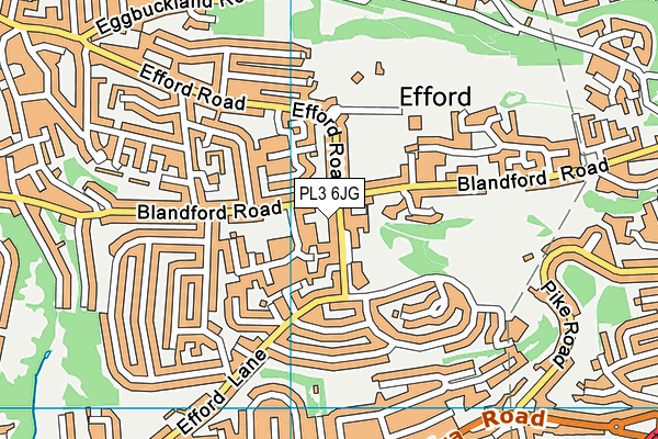 PL3 6JG map - OS VectorMap District (Ordnance Survey)