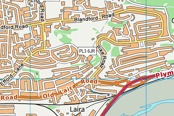 PL3 6JR map - OS VectorMap District (Ordnance Survey)