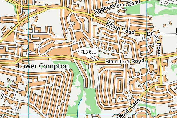 PL3 6JU map - OS VectorMap District (Ordnance Survey)