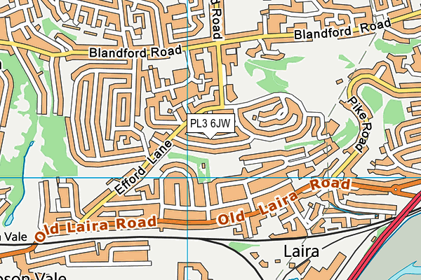 PL3 6JW map - OS VectorMap District (Ordnance Survey)