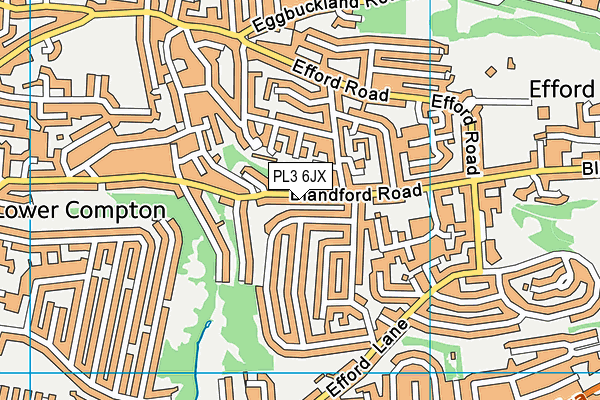 PL3 6JX map - OS VectorMap District (Ordnance Survey)