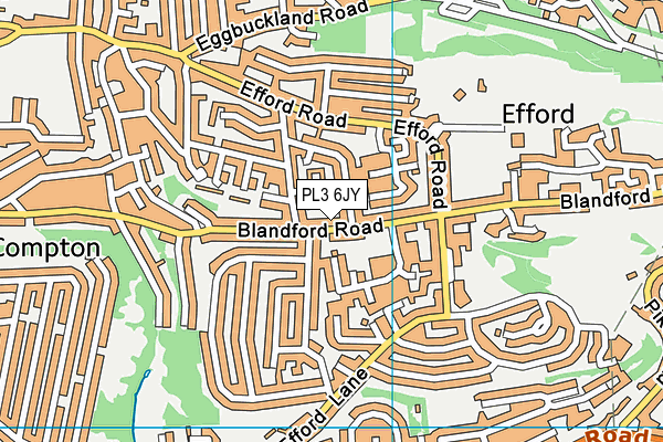 PL3 6JY map - OS VectorMap District (Ordnance Survey)