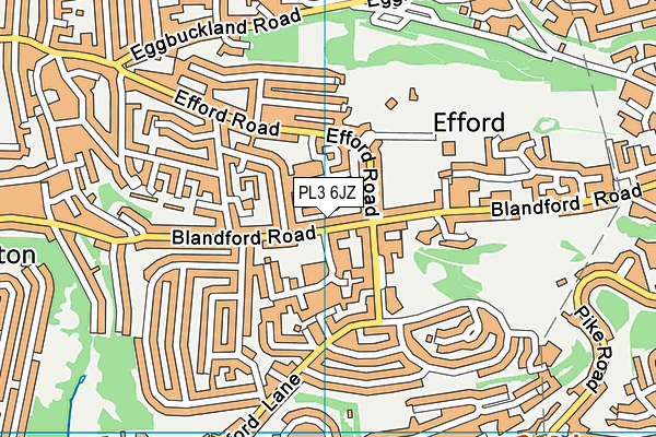 PL3 6JZ map - OS VectorMap District (Ordnance Survey)