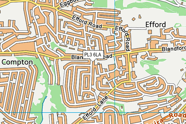 PL3 6LA map - OS VectorMap District (Ordnance Survey)