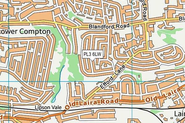 PL3 6LW map - OS VectorMap District (Ordnance Survey)