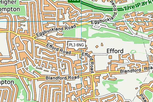 PL3 6NG map - OS VectorMap District (Ordnance Survey)