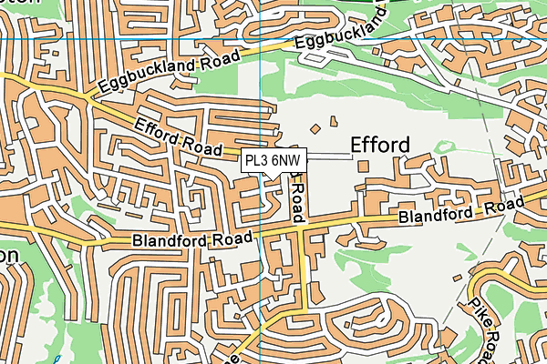 PL3 6NW map - OS VectorMap District (Ordnance Survey)