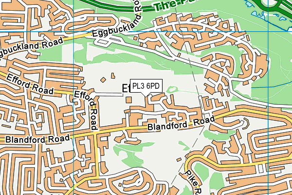 PL3 6PD map - OS VectorMap District (Ordnance Survey)