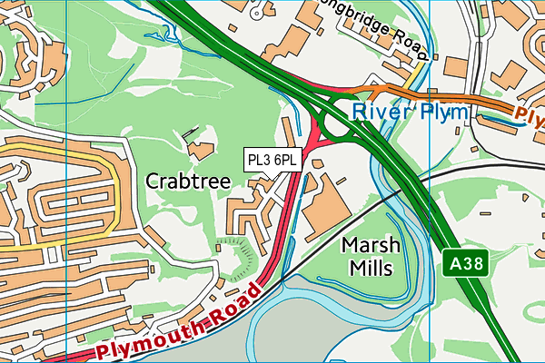 PL3 6PL map - OS VectorMap District (Ordnance Survey)